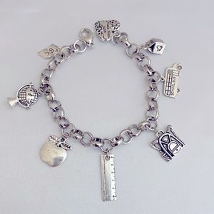 Best Teacher Charm Bracelet
